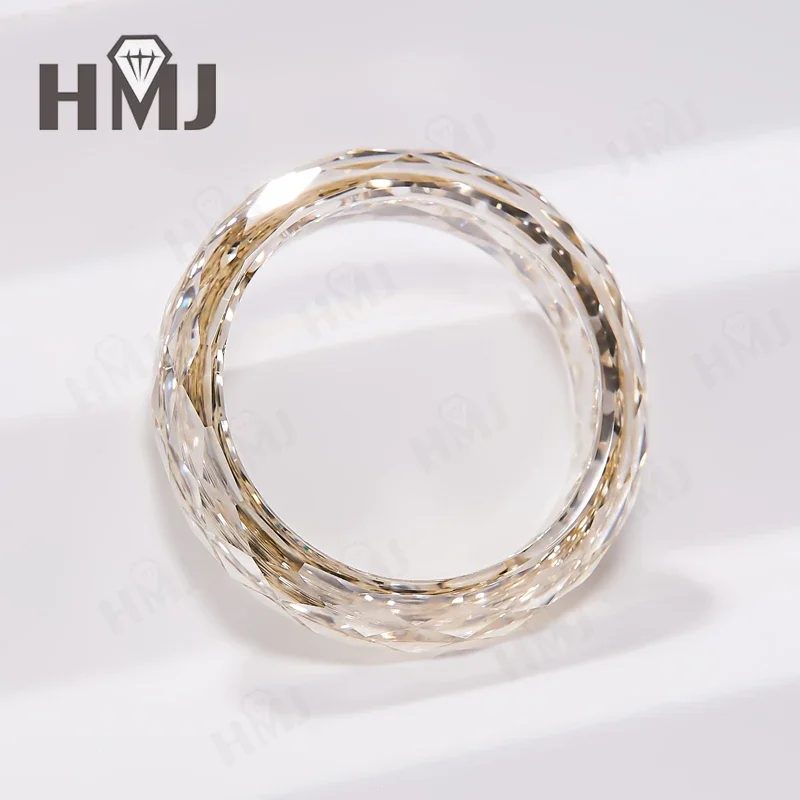 All Moissanite Ring Plain Band Green&Champagne&White&Black Anniversary Birthday Gift Charms Elegant Premium Jewelry Gifts Simple All Moissanite Ring Plain Band Green&Champagne&White&Black Anniversary Birthday Gift Charms Elegant Premium Jewelry Gifts Simple