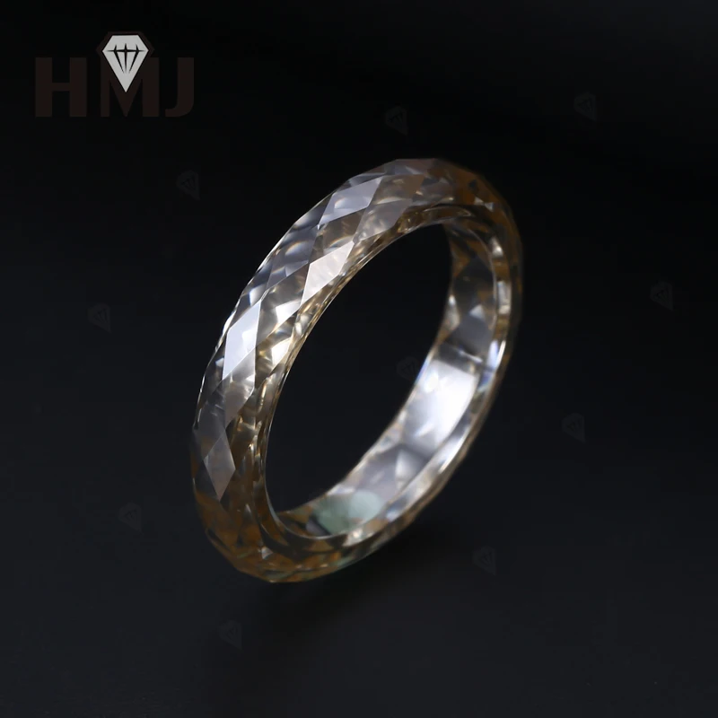 All Moissanite Ring Plain Band Green&Champagne&White&Black Anniversary Birthday Gift Charms Elegant Premium Jewelry Gifts Simple All Moissanite Ring Plain Band Green&Champagne&White&Black Anniversary Birthday Gift Charms Elegant Premium Jewelry Gifts Simple