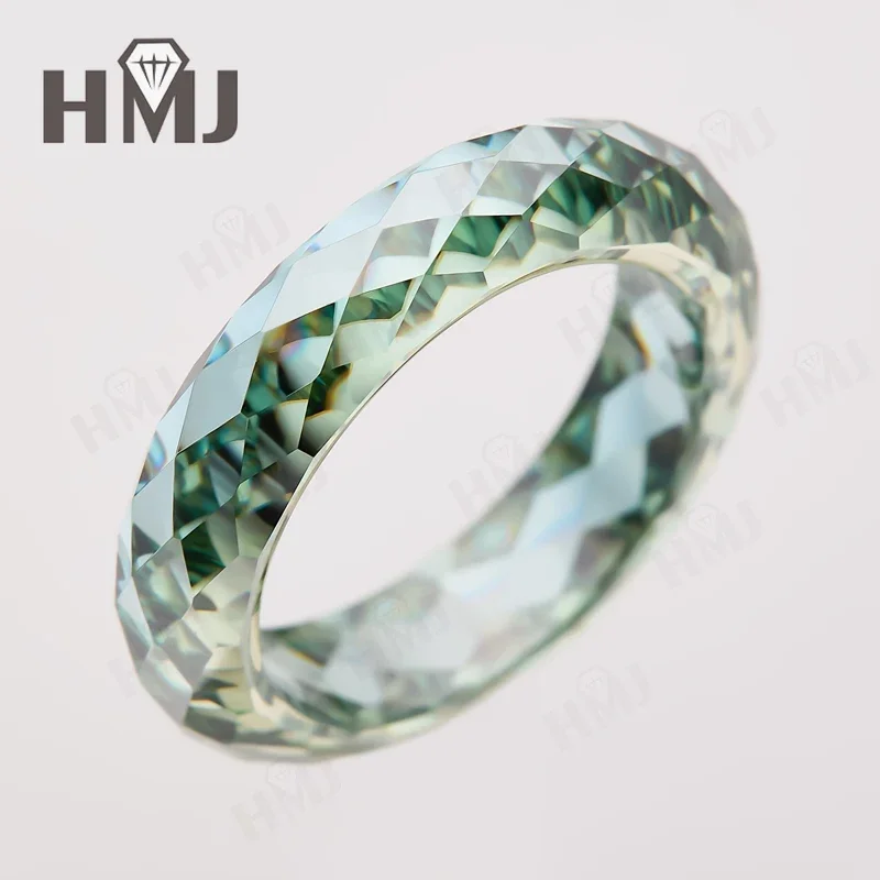 All Moissanite Ring Plain Band Green&Champagne&White&Black Anniversary Birthday Gift Charms Elegant Premium Jewelry Gifts Simple All Moissanite Ring Plain Band Green&Champagne&White&Black Anniversary Birthday Gift Charms Elegant Premium Jewelry Gifts Simple