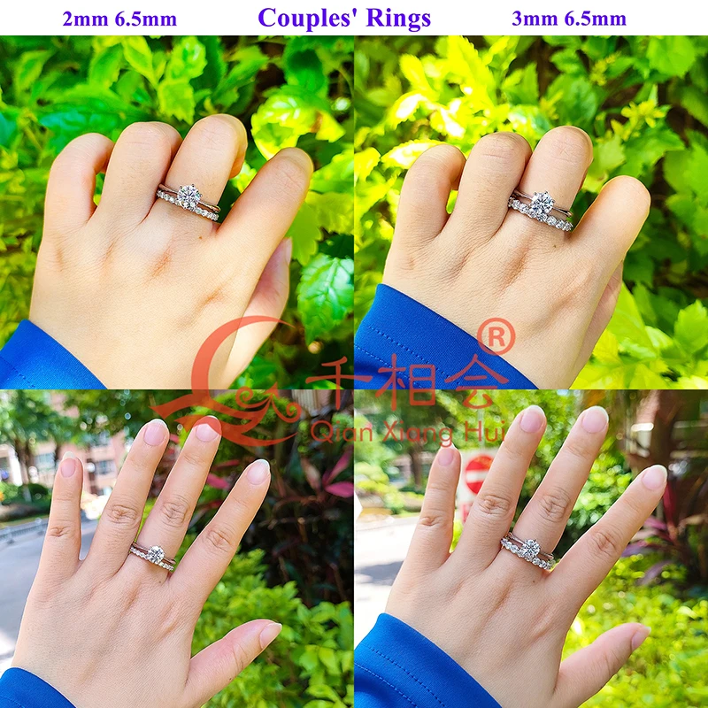 3mm or 2mm Round D VVS Moissanite Full Eternity Band S925 Silver Jewelry Women Engagement Gift Party Dating Valentine's Day