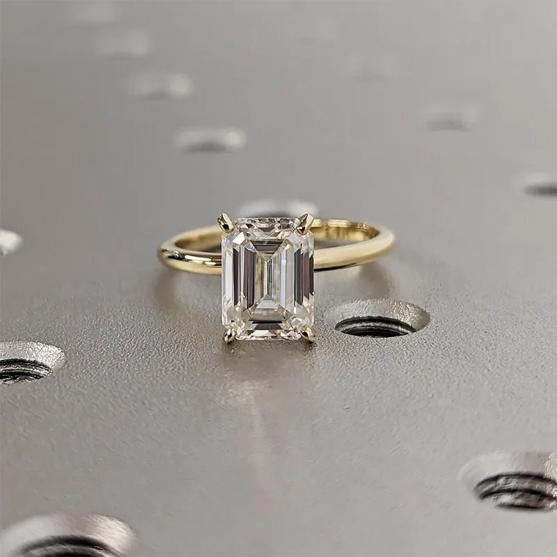 High Quality Emerald Cut 1ct 2ct 3ct Moissanite Solitaire Ring 925 Sterling Silver Engagement Rings for Woman Girl Birthday Gift High Quality Emerald Cut 1ct 2ct 3ct Moissanite Solitaire Ring 925 Sterling Silver Engagement Rings for Woman Girl Birthday Gift