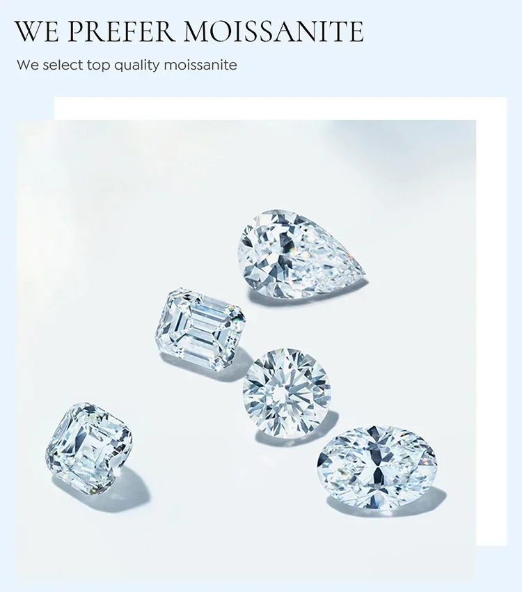 GRA Fashion Real Round Moissanite Diamond V-shaped Rings for Women Daily Wear Anniversary Party 925 Sterling Silver Fine Jewelry