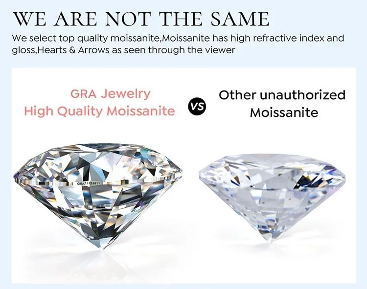 GRA Fashion Real Round Moissanite Diamond V-shaped Rings for Women Daily Wear Anniversary Party 925 Sterling Silver Fine Jewelry