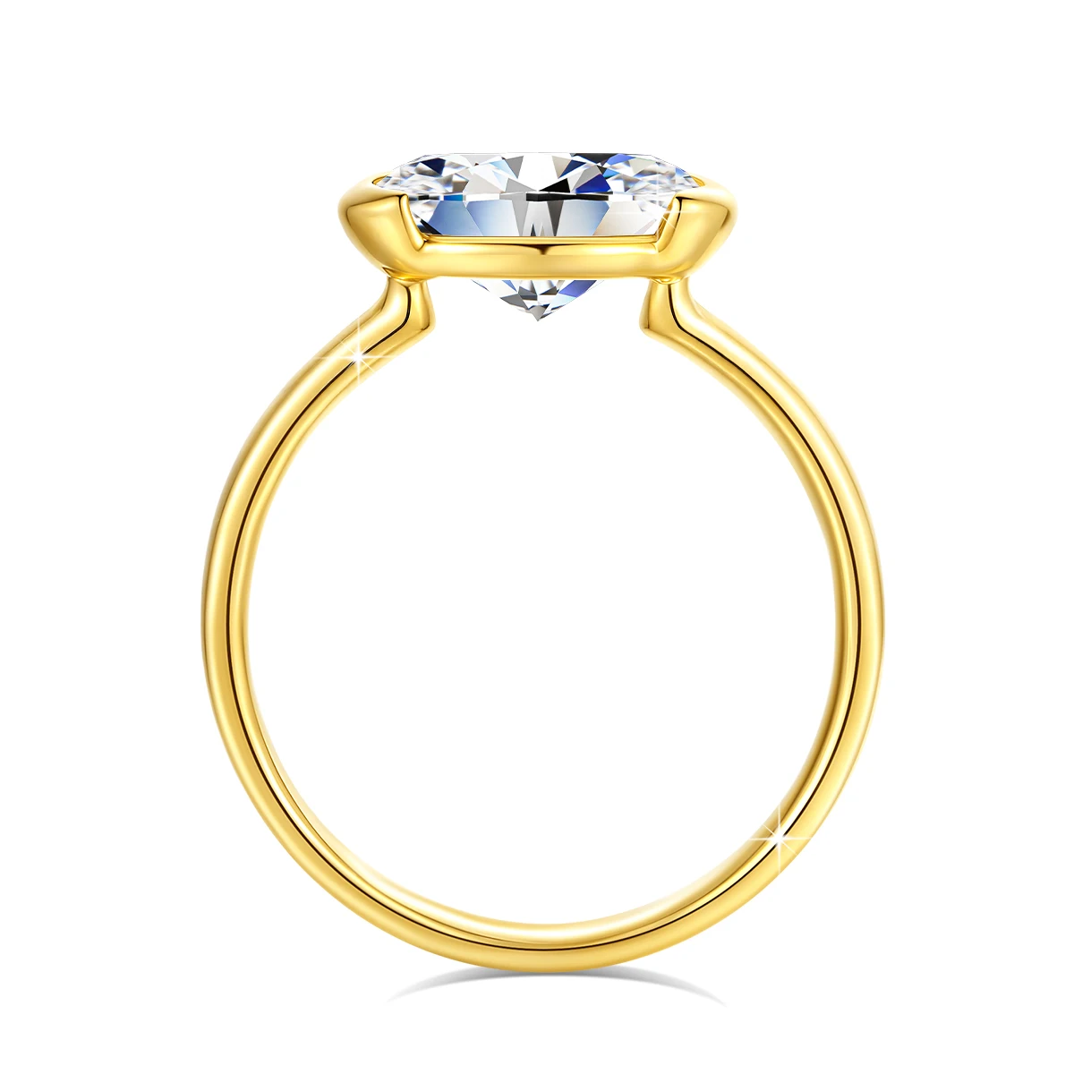 14K Gold Certified Oval Cut Moissanite Ring for Women Lab Created Diamond Engagement Wedding Yuan Bao Ring Jewelry Classic 14K Gold Certified Oval Cut Moissanite Ring for Women Lab Created Diamond Engagement Wedding Yuan Bao Ring Jewelry Classic