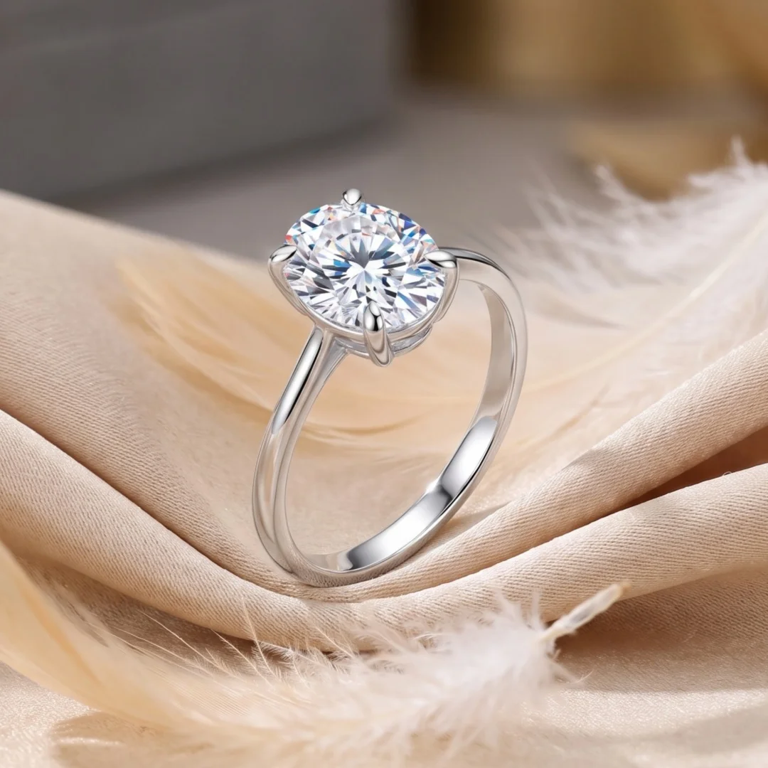 D VVS1 Moissanite Ring 925 Sterling Sliver With GRA Certificate Eternity Band Wedding Engagement Rings For Women And Men D VVS1 Moissanite Ring 925 Sterling Sliver With GRA Certificate Eternity Band Wedding Engagement Rings For Women And Men