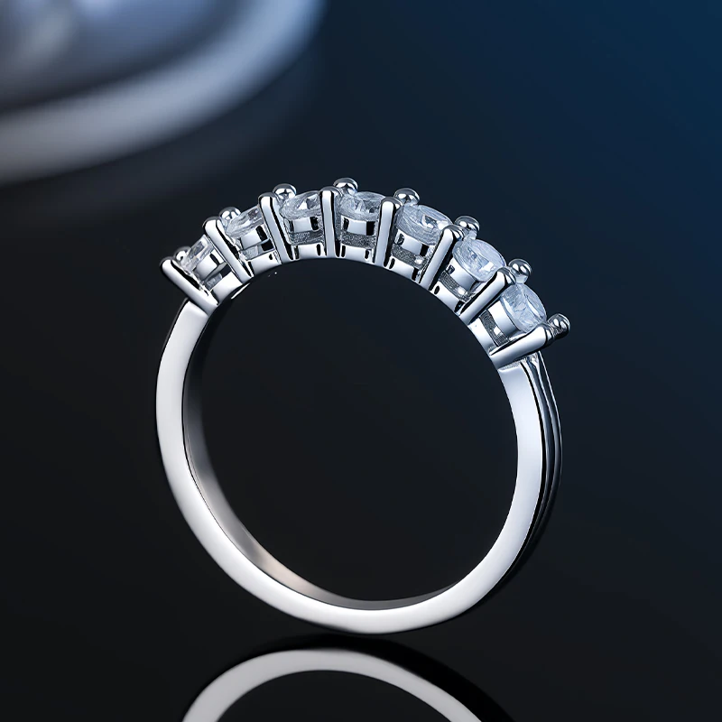 100% Pass Diamond Tester Pen Moissanite Ring Matching Wedding Diamond Band for Women 925 Sterling Silver Female Single Tail Ring 100% Pass Diamond Tester Pen Moissanite Ring Matching Wedding Diamond Band for Women 925 Sterling Silver Female Single Tail Ring