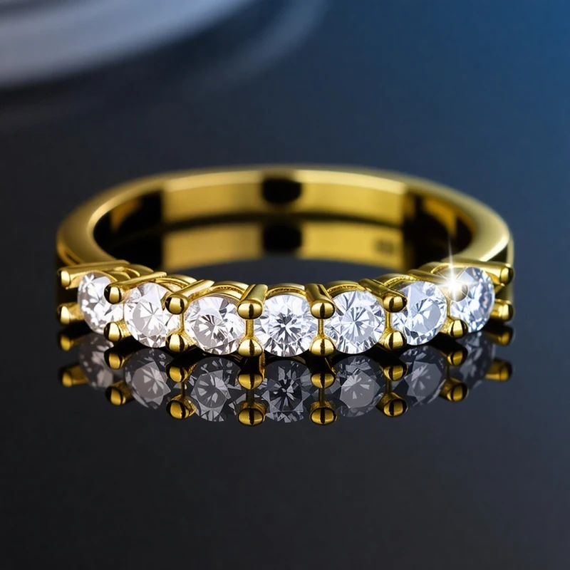 100% Pass Diamond Tester Pen Moissanite Ring Matching Wedding Diamond Band for Women 925 Sterling Silver Female Single Tail Ring 100% Pass Diamond Tester Pen Moissanite Ring Matching Wedding Diamond Band for Women 925 Sterling Silver Female Single Tail Ring