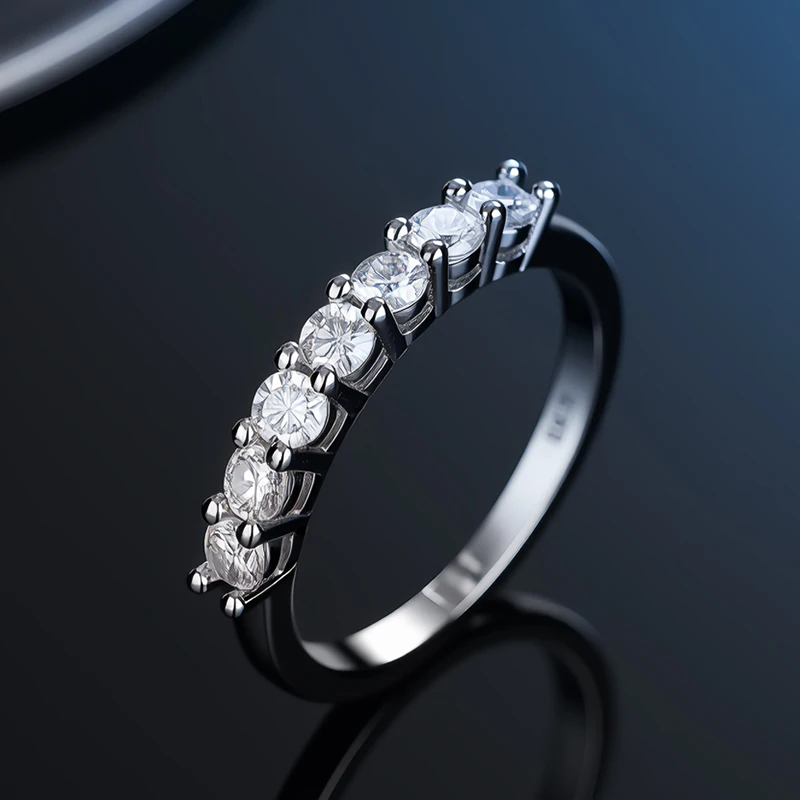 100% Pass Diamond Tester Pen Moissanite Ring Matching Wedding Diamond Band for Women 925 Sterling Silver Female Single Tail Ring 100% Pass Diamond Tester Pen Moissanite Ring Matching Wedding Diamond Band for Women 925 Sterling Silver Female Single Tail Ring