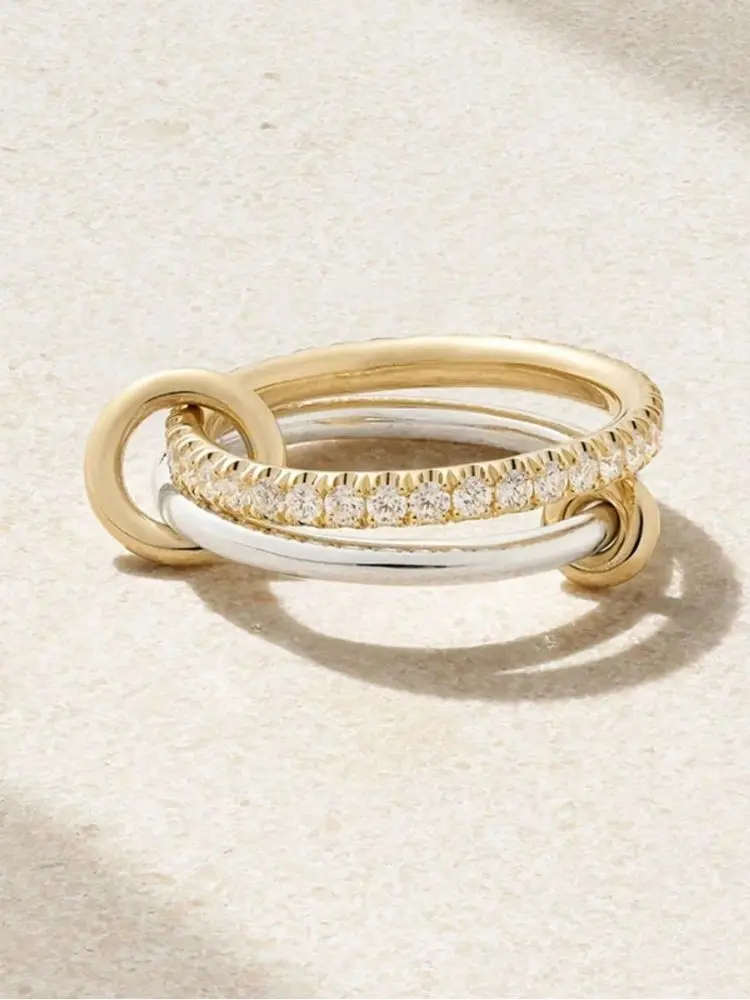 925 Sterling Silver Luxury Gorgeous Versatile Three Interlock Zircon Ring For Women Daily Life Fashion High Quality Fine Jewelry
