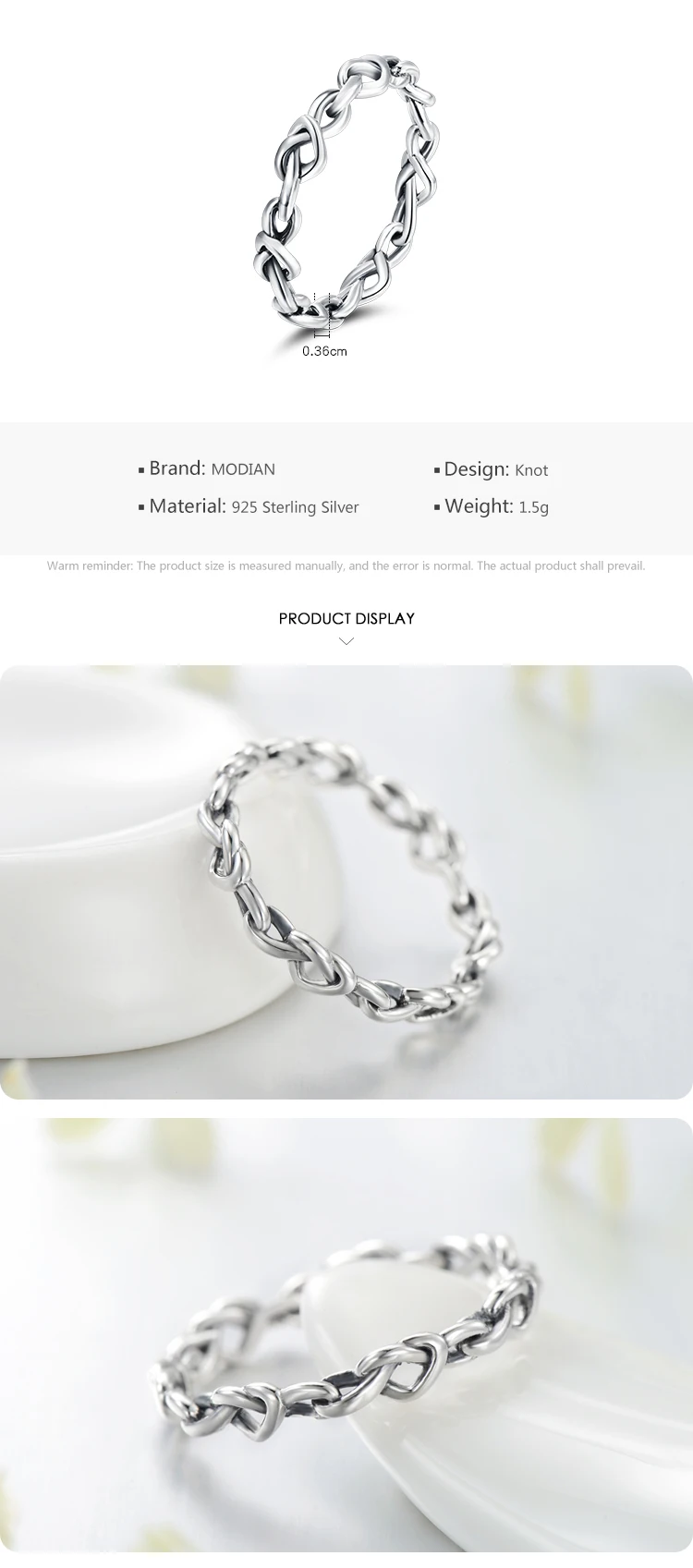 Modian Silver Gold Rose Shining Rings for Women Fashion 100% 925 Sterling Silver Stackable Finger Ring Wedding Statement Jewelry