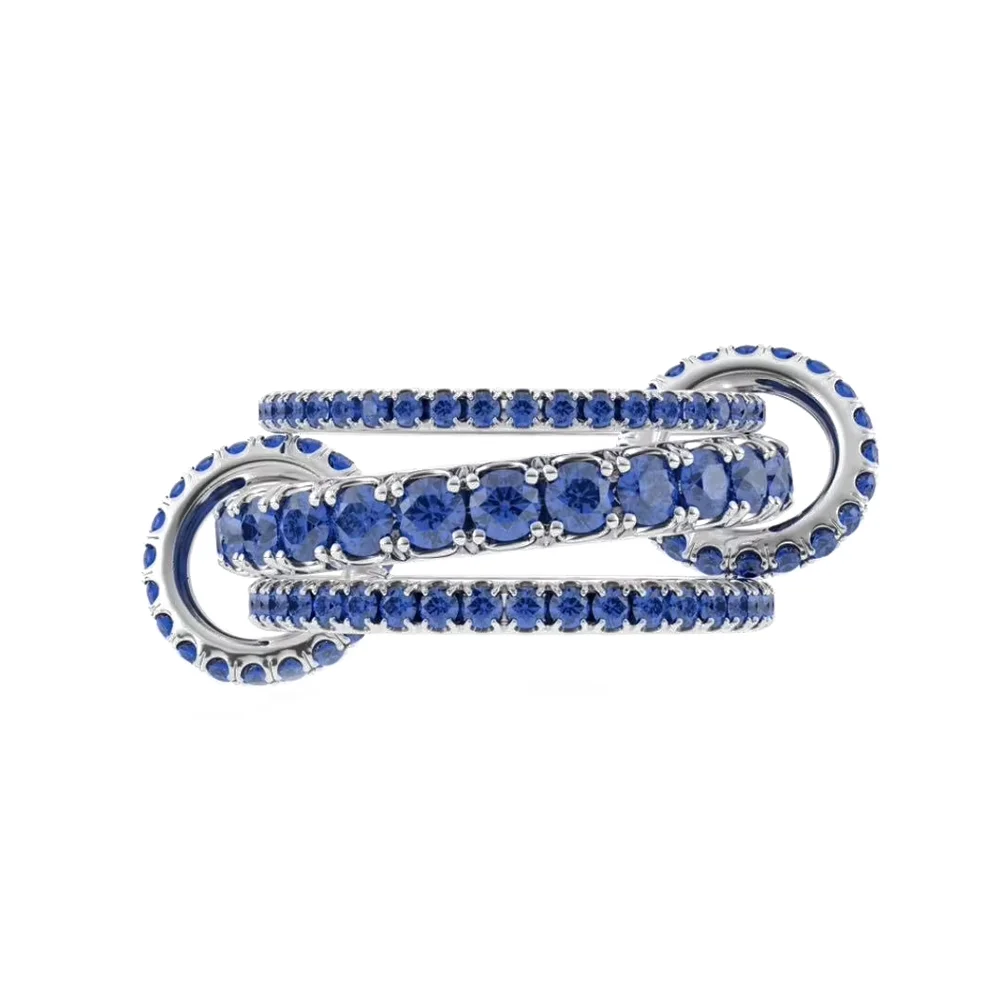 Mix Color Multi Pieces Stacking Engagement Band Link Rings for Women Plain Micro Paved 5A CZ Stack Full Finger Jewelry