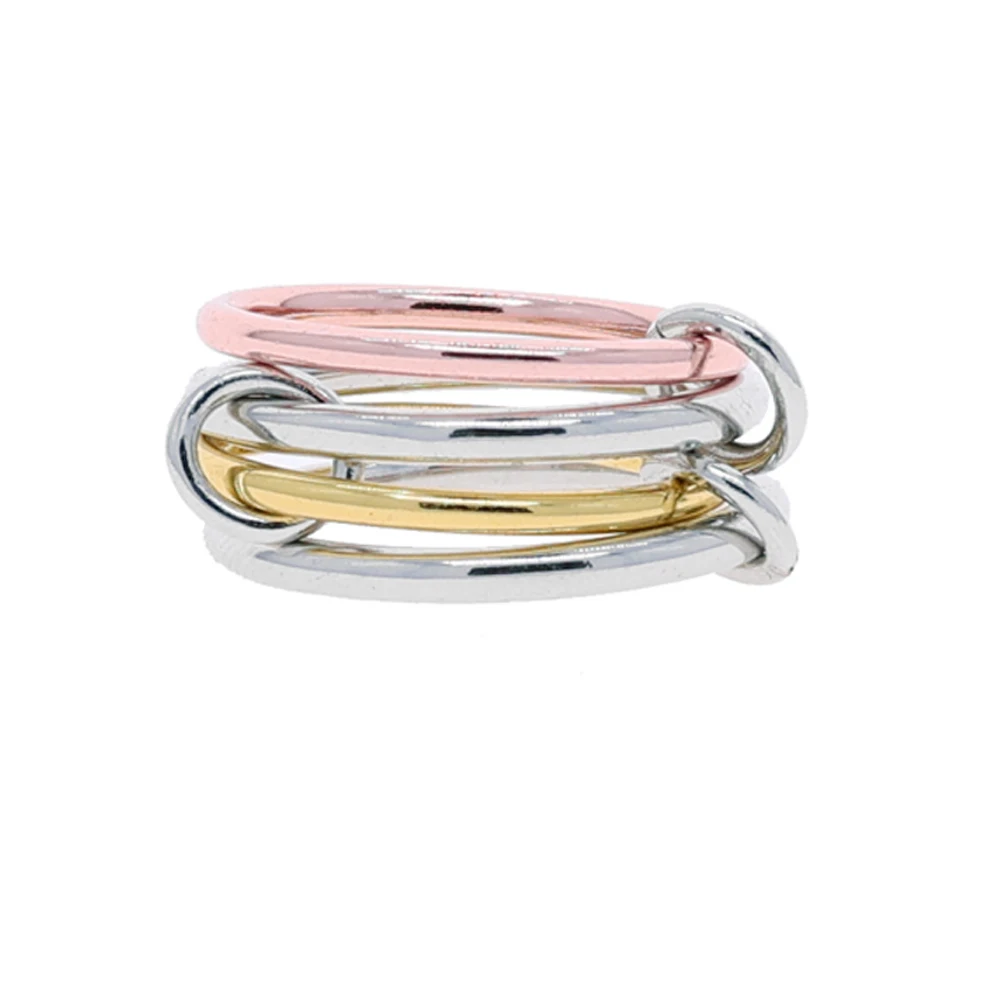 Mix Color Multi Pieces Stacking Engagement Band Link Rings for Women Plain Micro Paved 5A CZ Stack Full Finger Jewelry