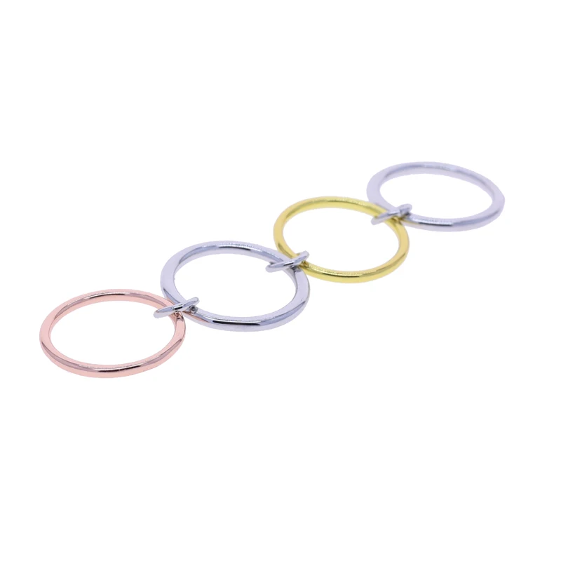 Mix Color Multi Pieces Stacking Engagement Band Link Rings for Women Plain Micro Paved 5A CZ Stack Full Finger Jewelry