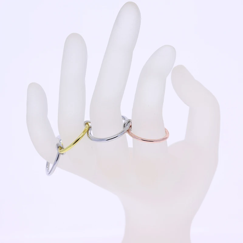 Mix Color Multi Pieces Stacking Engagement Band Link Rings for Women Plain Micro Paved 5A CZ Stack Full Finger Jewelry