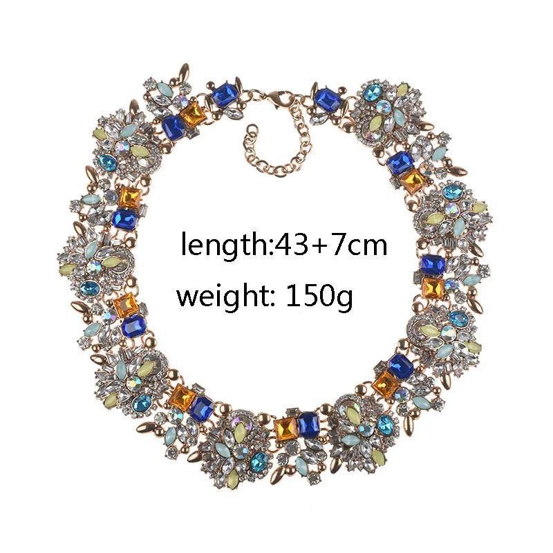 2026 New Fashion Crystal Rhinestones Large Collar Choker Necklace Earrings Women Jewelry Sets Indian Statement Wedding Necklace