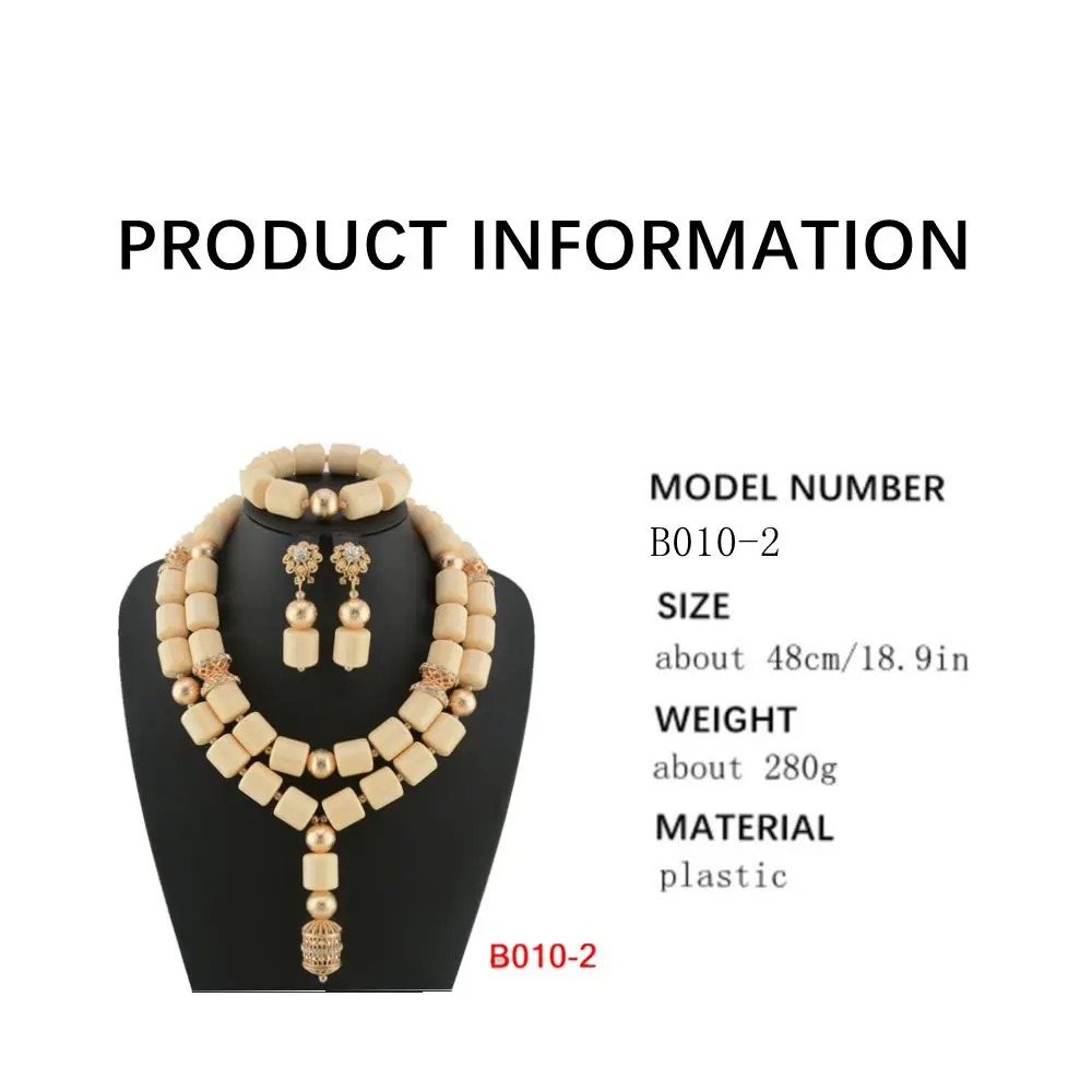 Traditional Nigerian Wedding Artificial Coral Beads Bridal Jewelry Sets African Beads Jewelry Necklace Set