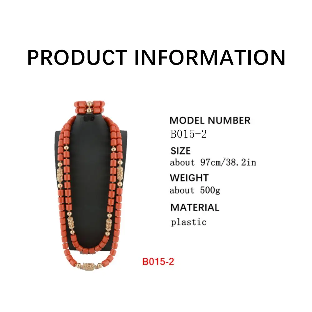 Traditional Nigerian Wedding Artificial Coral Beads Bridal Jewelry Sets African Beads Jewelry Necklace Set