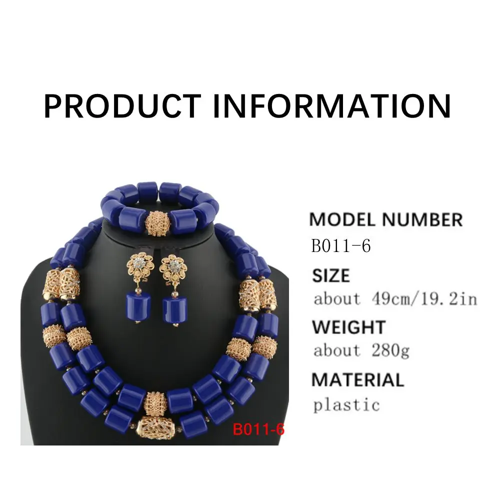 Traditional Nigerian Wedding Artificial Coral Beads Bridal Jewelry Sets African Beads Jewelry Necklace Set