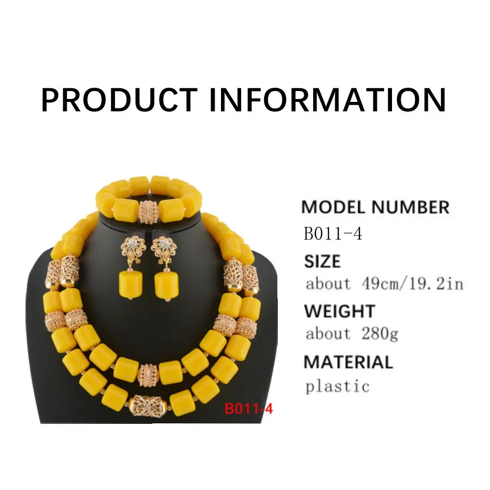 Traditional Nigerian Wedding Artificial Coral Beads Bridal Jewelry Sets African Beads Jewelry Necklace Set