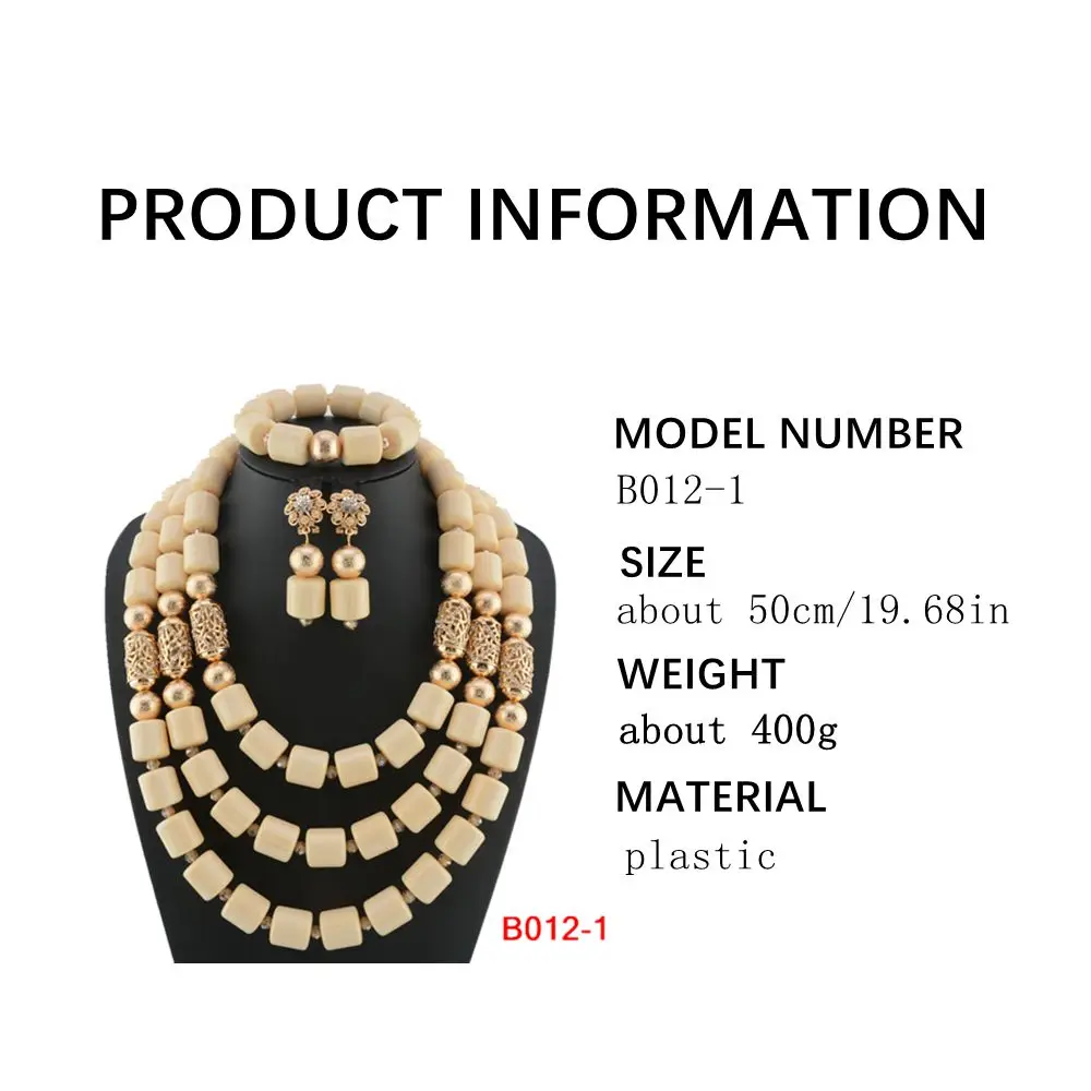 Traditional Nigerian Wedding Artificial Coral Beads Bridal Jewelry Sets African Beads Jewelry Necklace Set