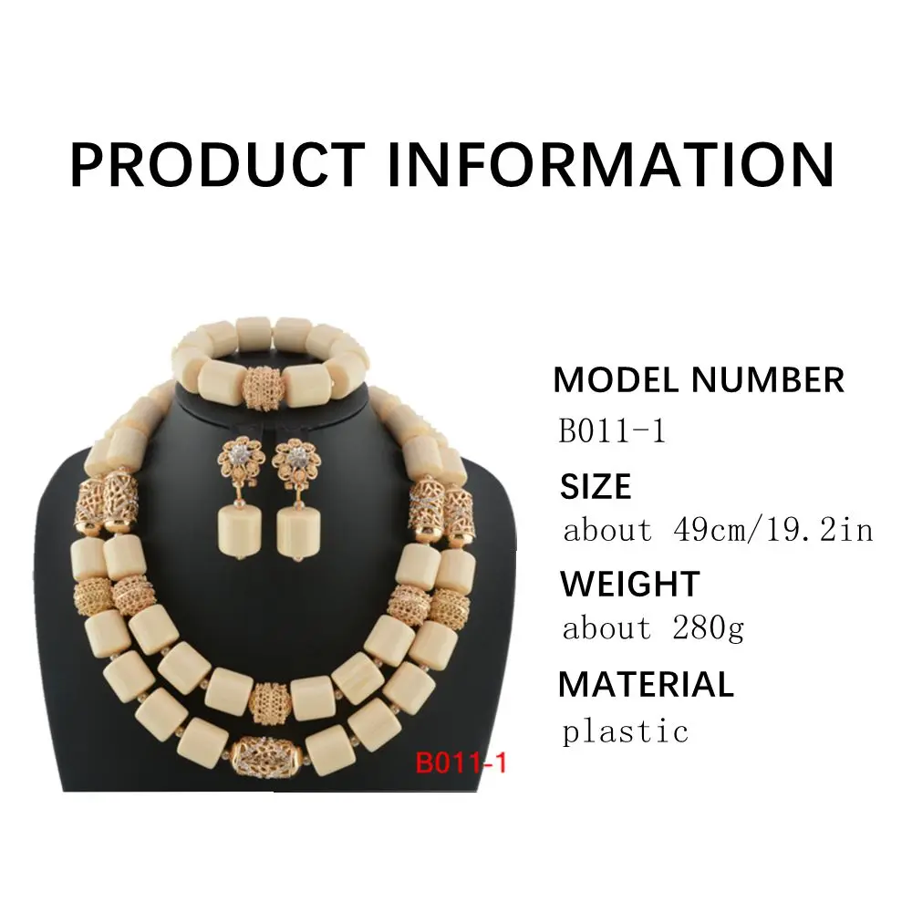 Traditional Nigerian Wedding Artificial Coral Beads Bridal Jewelry Sets African Beads Jewelry Necklace Set