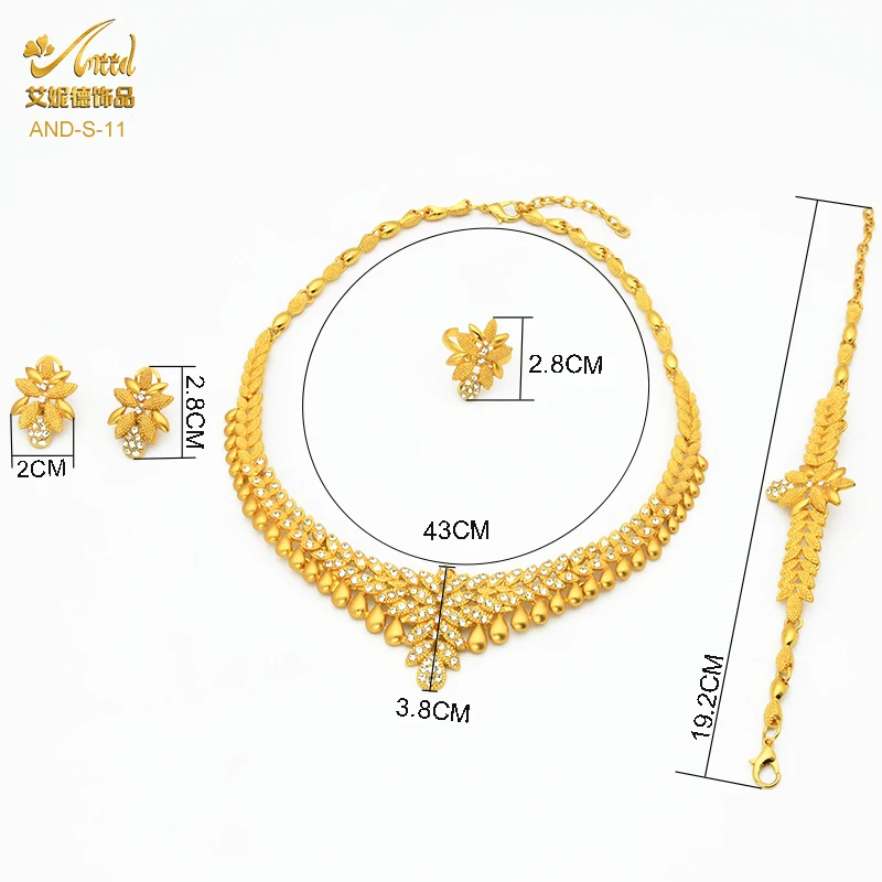 ANIID African Jewelry Set Big Necklace Dubai Ethiopian Gold Color Jewelery Earring Bracelet For Women Bridal Choker Wholesale ANIID African Jewelry Set Big Necklace Dubai Ethiopian Gold Color Jewelery Earring Bracelet For Women Bridal Choker Wholesale
