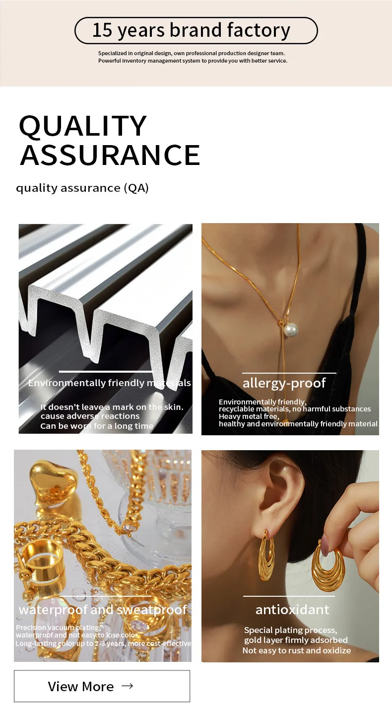 Stainless Steel Gold Plated Necklace Bracelet Anklet Set Fashion Colorful Enamel Beaded Chain Women's Waterproof Jewelry Gift