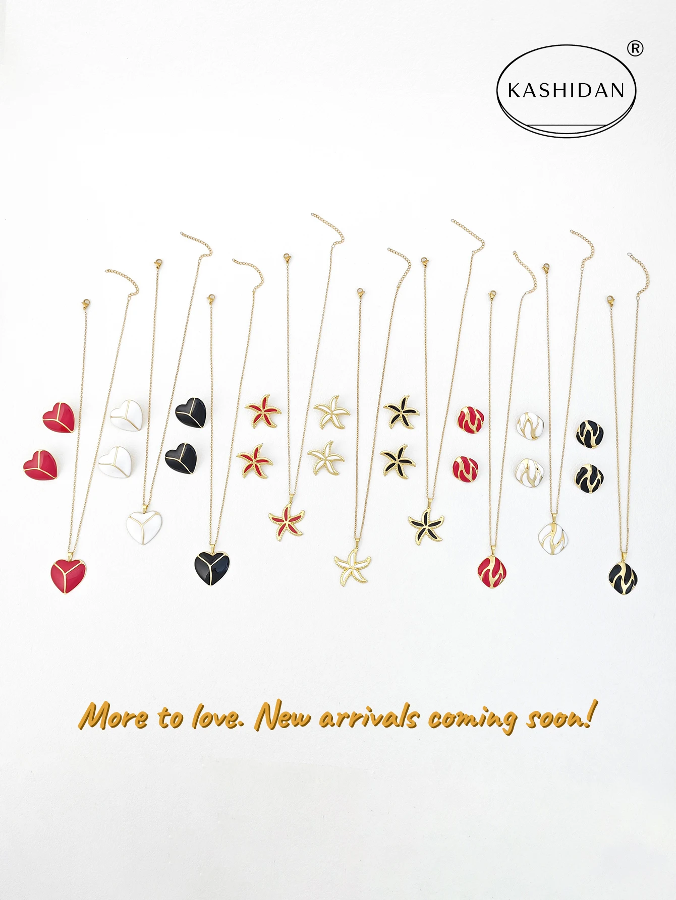 Fashion Enamel Drip Geometric Stud Earrings and Necklace Set, Stainless Steel Waterproof Hypoallergenic Women’s Jewelry Gift Fashion Enamel Drip Geometric Stud Earrings and Necklace Set, Stainless Steel Waterproof Hypoallergenic Women's Jewelry Gift
