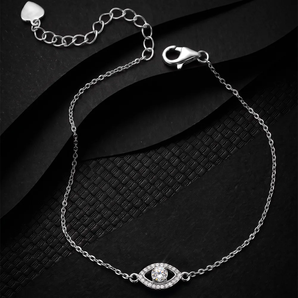 Gra Certified Eye Shape Moissanite Jewelry Set For Women 925 Sterling Silver 3mm Diamond Bracelet Pendant Necklace Adjustable