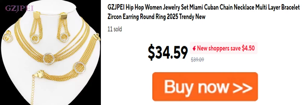 GZJPEI Luxury 18K Gold Plated Jewelry Set Layered Petal Design Nigeria Brazilian Wedding Jewelry For Mother & Friends Best Gifts