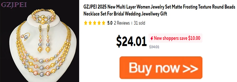 GZJPEI Luxury 18K Gold Plated Jewelry Set Layered Petal Design Nigeria Brazilian Wedding Jewelry For Mother & Friends Best Gifts