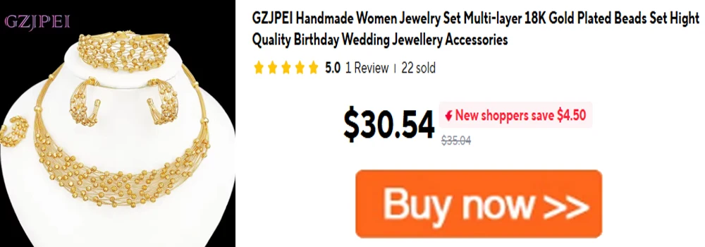 GZJPEI Luxury 18K Gold Plated Jewelry Set Layered Petal Design Nigeria Brazilian Wedding Jewelry For Mother & Friends Best Gifts