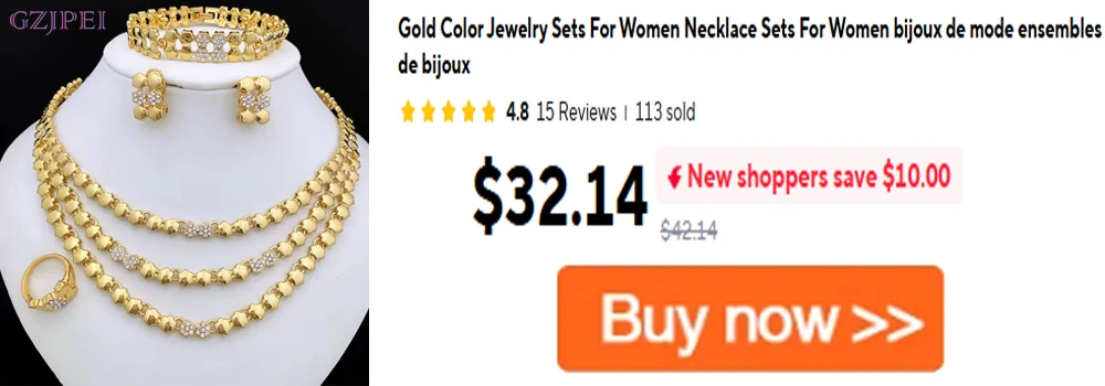 GZJPEI Luxury 18K Gold Plated Jewelry Set Layered Petal Design Nigeria Brazilian Wedding Jewelry For Mother & Friends Best Gifts