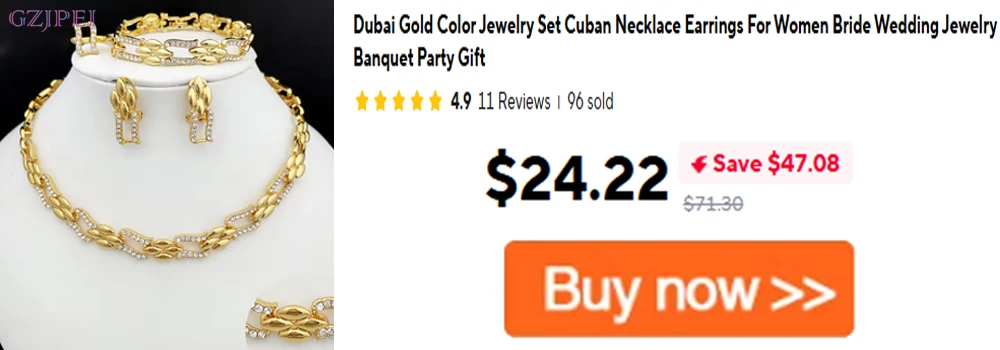 GZJPEI Luxury 18K Gold Plated Jewelry Set Layered Petal Design Nigeria Brazilian Wedding Jewelry For Mother & Friends Best Gifts