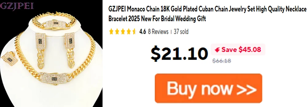GZJPEI Luxury 18K Gold Plated Jewelry Set Layered Petal Design Nigeria Brazilian Wedding Jewelry For Mother & Friends Best Gifts