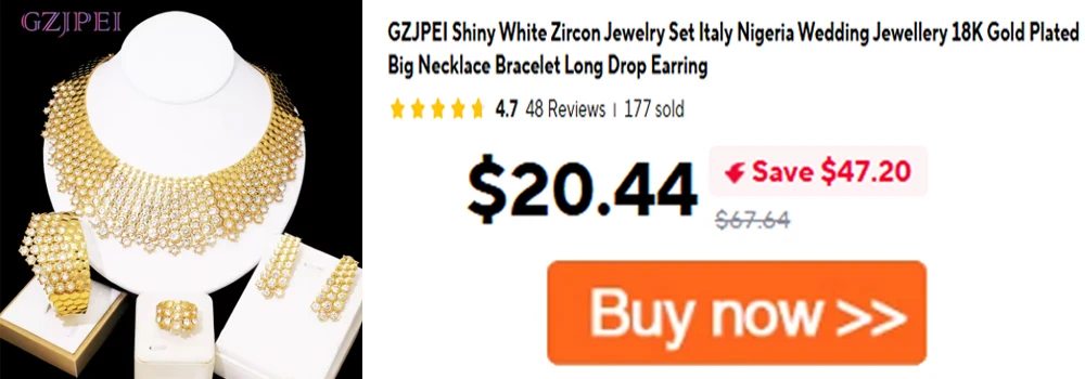 GZJPEI Luxury 18K Gold Plated Jewelry Set Layered Petal Design Nigeria Brazilian Wedding Jewelry For Mother & Friends Best Gifts