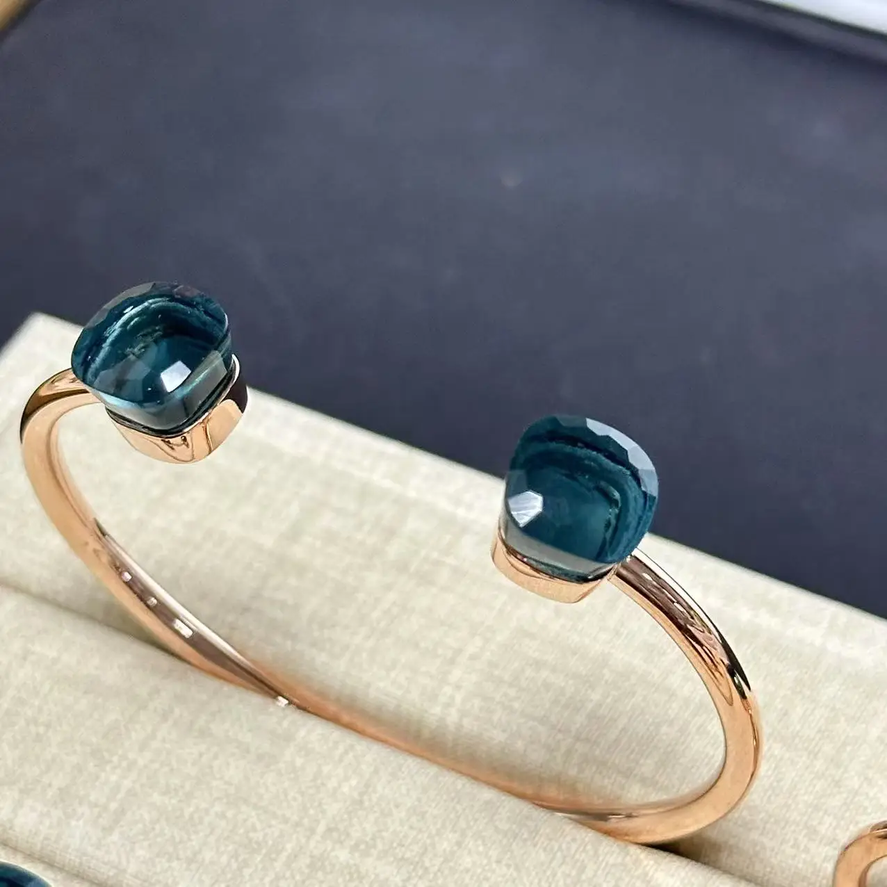 4Pcs/Set Women Ring Earrings Necklace Bangle Jewelry Set Colorful Crystal Gold Plated Fashion Jewelry Gift for Women