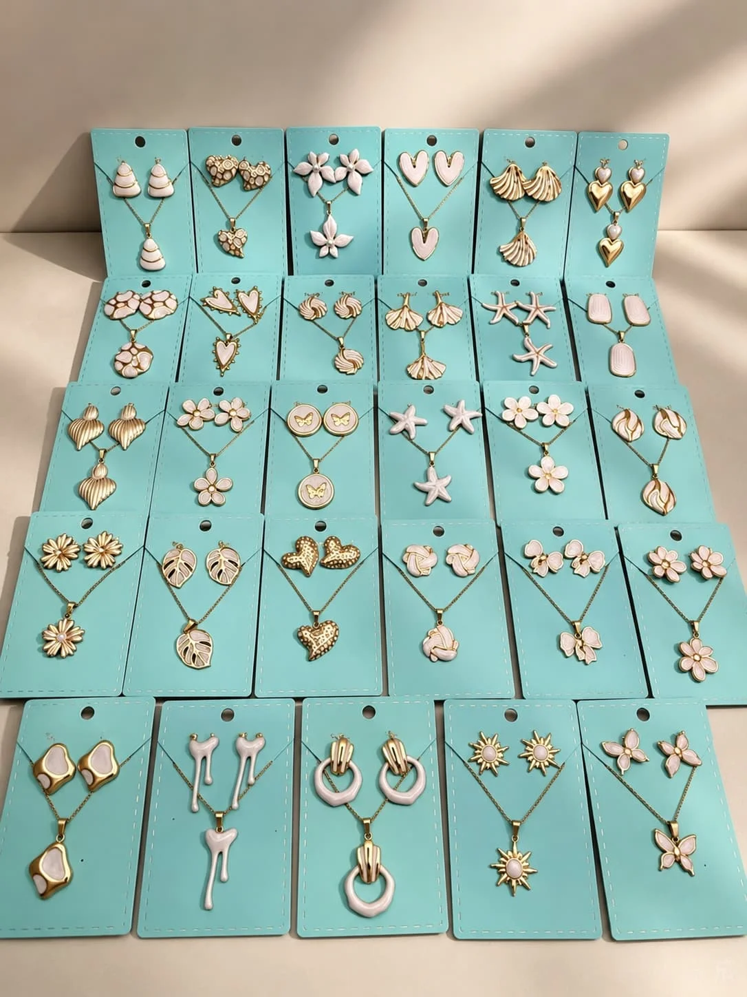 24PCS-8SET Stainless Steel Jewelry Set Women Flower Butterfly Heart Shell Earrings Necklace Cute Korean Fashion Accessories Gift 24PCS-8SET Stainless Steel Jewelry Set Women Flower Butterfly Heart Shell Earrings Necklace Cute Korean Fashion Accessories Gift