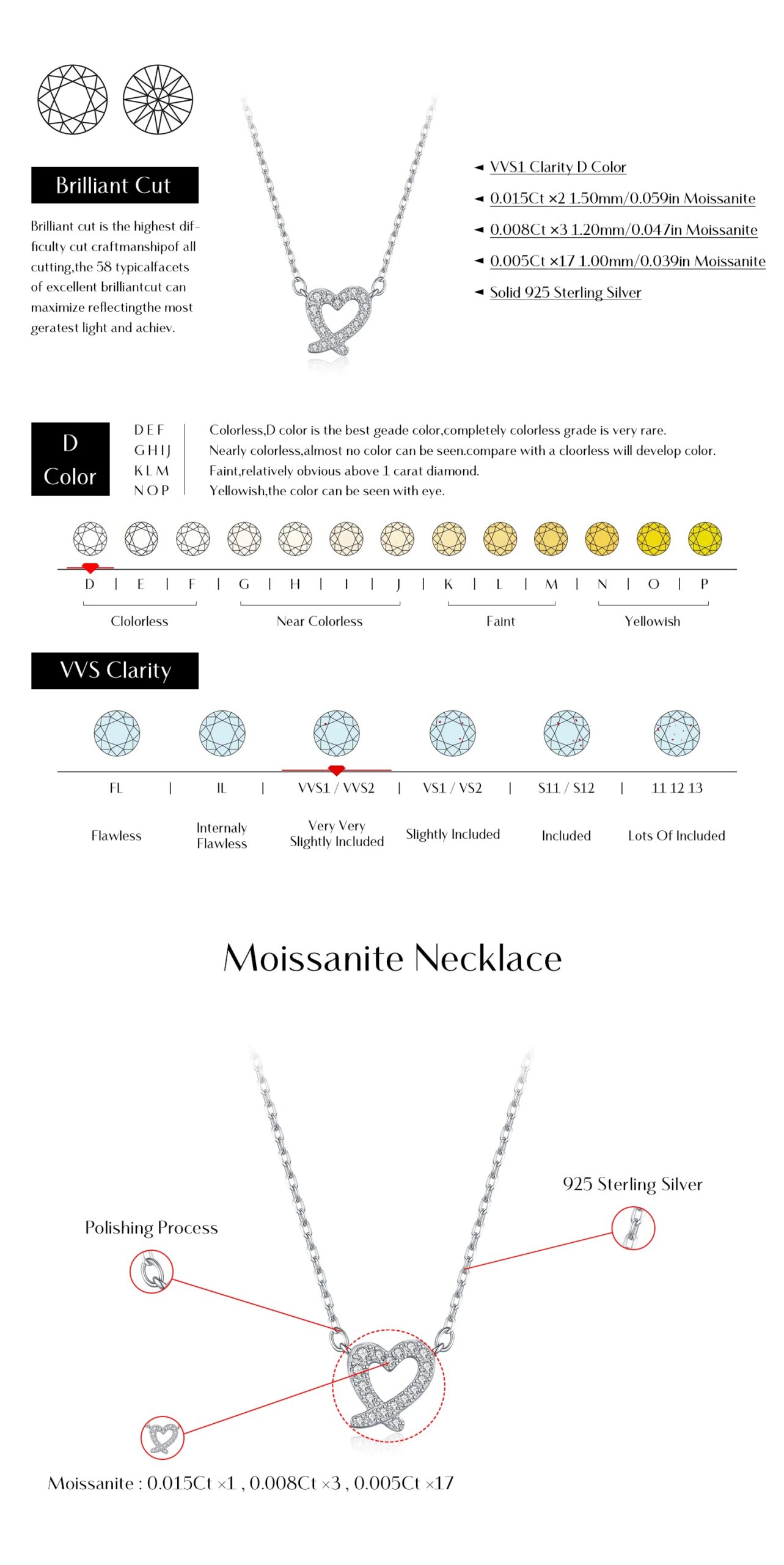 MODIAN Sparkle Moissanite Sets 925 Sterling Silver Sweet Irregular Heart Earrings Ring Bracelet Necklace For Women Jewelry Sets