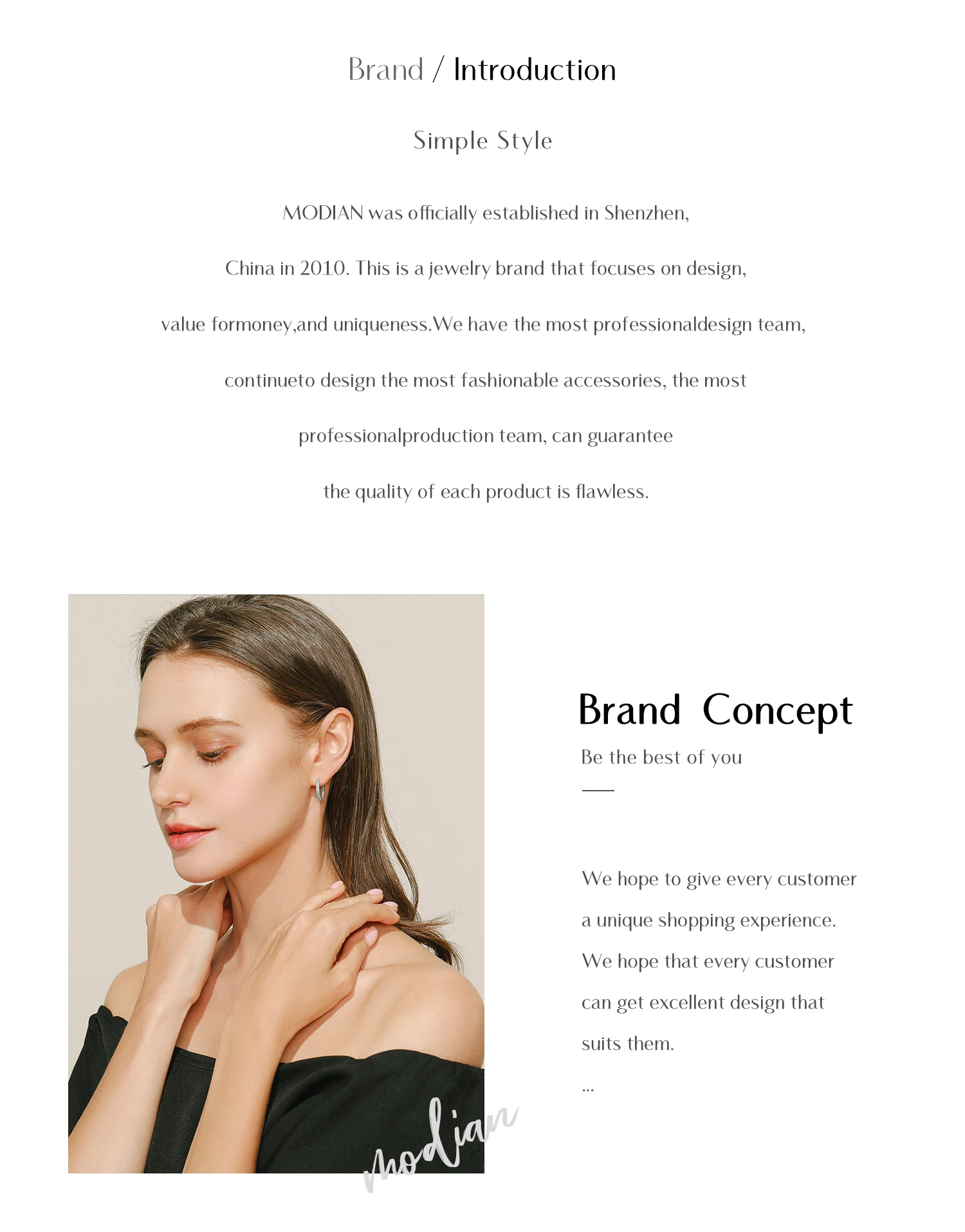 MODIAN Sparkle Moissanite Sets 925 Sterling Silver Sweet Irregular Heart Earrings Ring Bracelet Necklace For Women Jewelry Sets