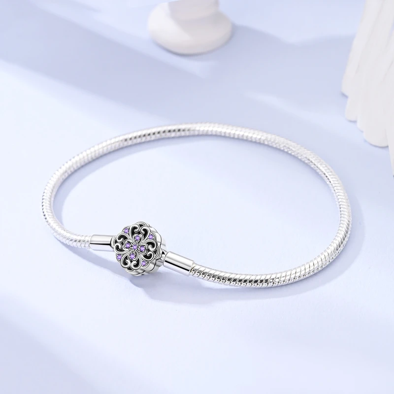 Original 925 Sterling Silver Irises Series Earrings Open Ring Bracelet Pendant Necklace For Women Jewelry Set Anniversary Gift