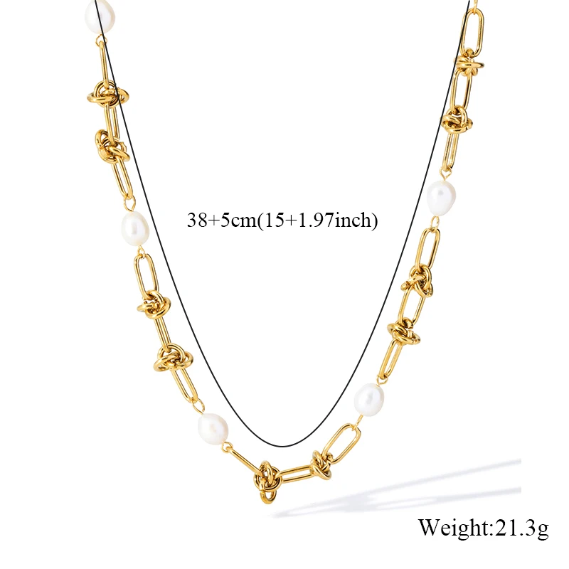 EILIECK 316L Stainless Steel Metal Colored Zircon Chain Necklace Bracelet Set For Women Fashion Statement Waterproof Jewelry