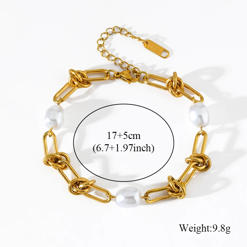 EILIECK 316L Stainless Steel Metal Colored Zircon Chain Necklace Bracelet Set For Women Fashion Statement Waterproof Jewelry