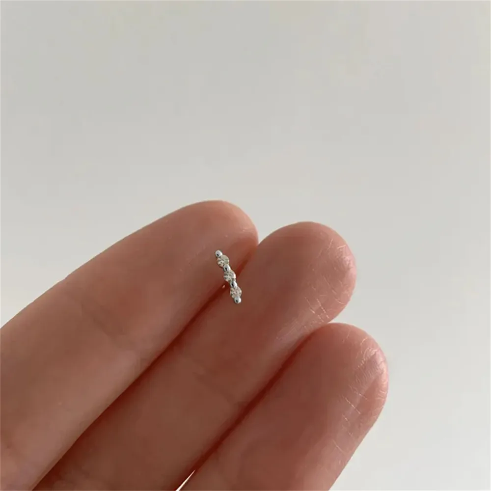 CANNER 925 Sterling Silver Rivet  Zircon Flat Head Ear Bone Piercing For Women Geometric Horse Eyes Party Jewelry Birthday Gifts