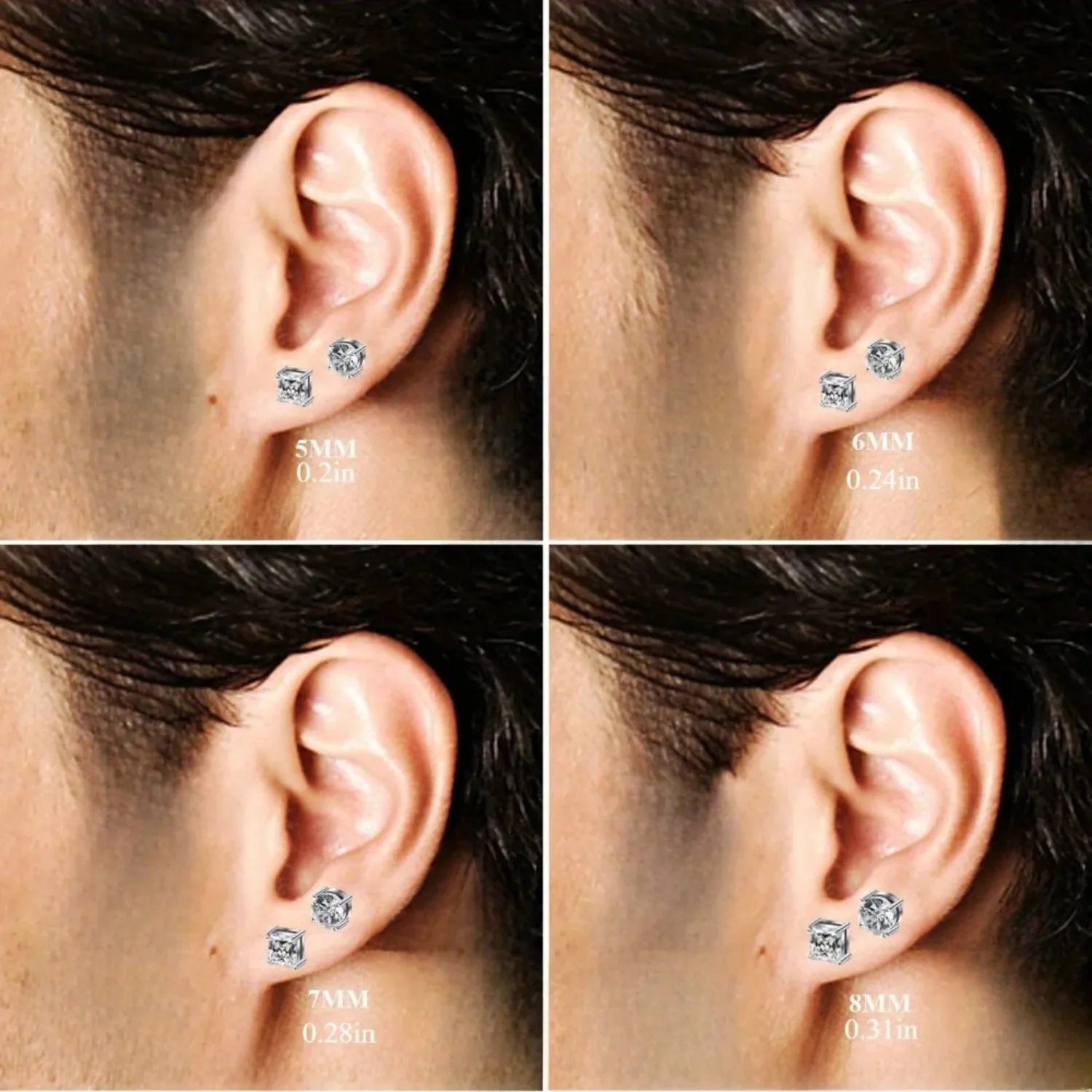 Bobisty 2Pairs Magnetic Earrings 316L Stainless Steel Stud for Men Women Non-piercing CZ Hypoallergenic Magnetic Body Jewlery Bobisty 2Pairs Magnetic Earrings 316L Stainless Steel Stud for Men Women Non-piercing CZ Hypoallergenic Magnetic Body Jewlery