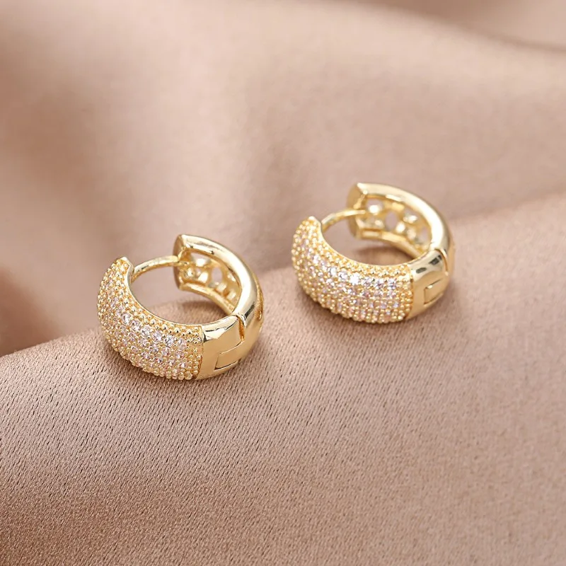 925 Sterling Silver Cubic Zirconia Earrings For Women Vintage Designer Small Round Cilcle Earrings Party Hypoallergenic Jewelry