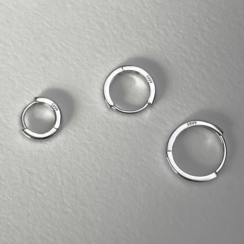3Pair Stainless Steel Minimalist Huggie Hoop Earrings for Women Gold Color Tiny Round Circle 8/10/12mm Punk Unisex Rock Earring