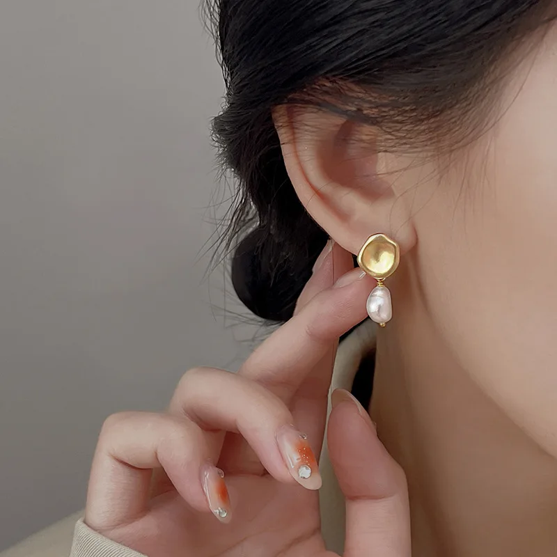Korean Cute Ear Piercing Water Drop Earrings for Women Crystal Short Tassel Hypoallergenic Female Earrings Party Jewelry Brincos