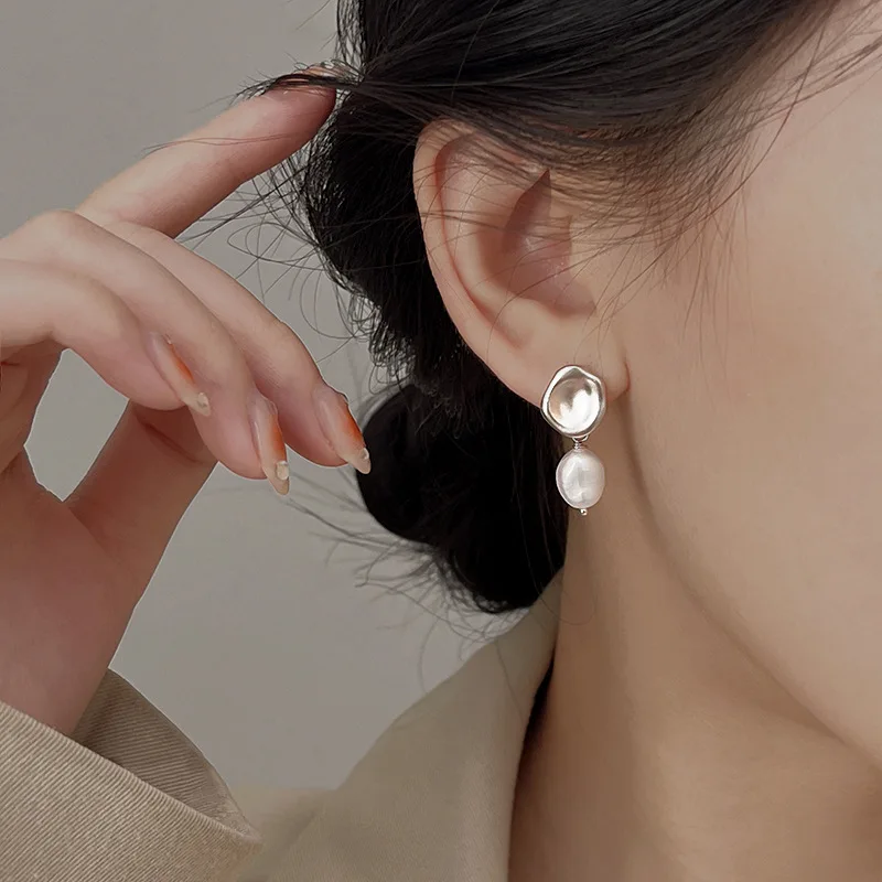 Korean Cute Ear Piercing Water Drop Earrings for Women Crystal Short Tassel Hypoallergenic Female Earrings Party Jewelry Brincos