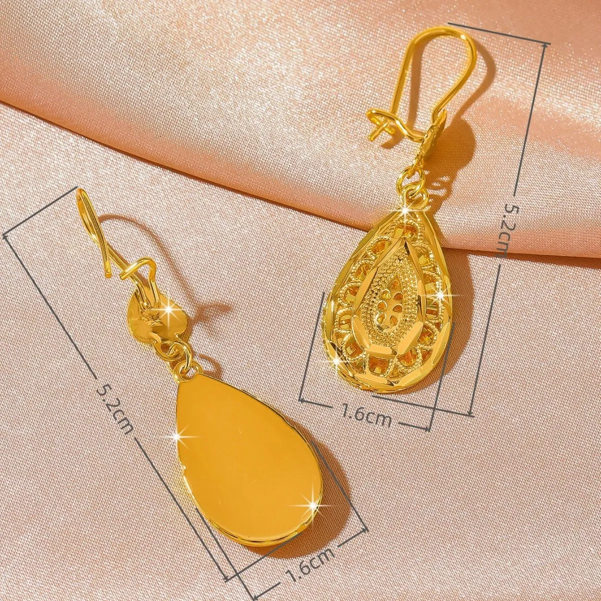 Daily & Banquet Versatile Fashion Long Flower Tassel Earrings For Women 24K Gold AU999, Stunning for work & parties